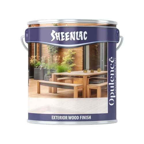 Sheenlac Opulence Exterior Polyurethane Varnish 1L — Glossy Finish | Premium PU Wood Coating for Outdoor Furniture & Joinery | UV Resistant | Moisture Proof | Long-Lasting Durability