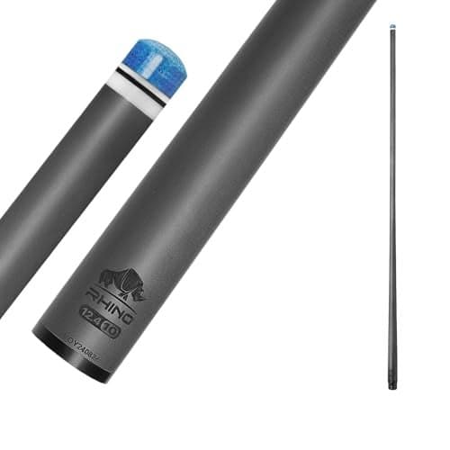 RHINO 30 3810 Carbon Pool Cue Single Shaft Tip 124mm Low Deflection Technology UltraSmooth pro Taper Easy to Play