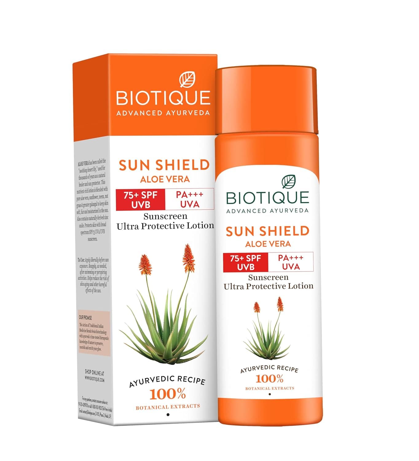 Biotique Aloe Vera 75SPF UVAUVB Sunscreen Ultra Soothing Body Lotion 190ml