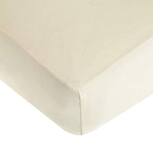 TL Care 100% Natural Cotton Fitted Crib Sheet 52" x 28" - Soft, Breathable, Hypoallergenic & Gentle Toddler Bed Sheet, Cream, Neutral for Boys & Girls
