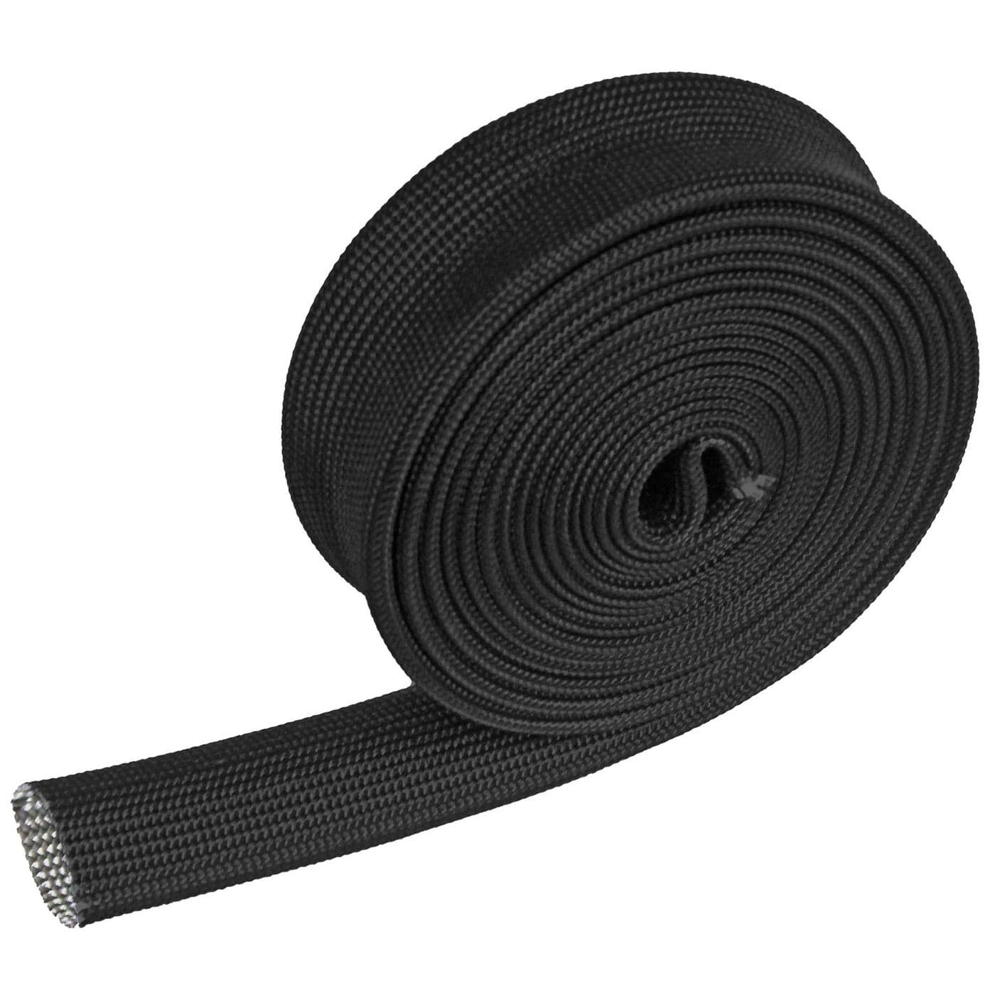 Fiberglass Heat Shield Sleeve 34 ID X 10 Adjustable Hose Heat Shield Spark Plug Wire Black For Car Wire Loom Brake Line Cable