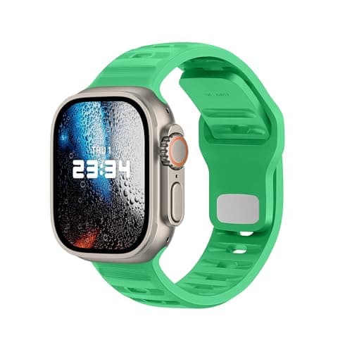 DONEGANI UC1 Band for Apple Watch Bands Women Men Se Ultra 2 40mm 44mm 46mm 42mm 45mm 41mm 38mm 49mm Series 11 10 9 8 7 6 5 4 3 iWatch Sport Strap Silicone Poison Green