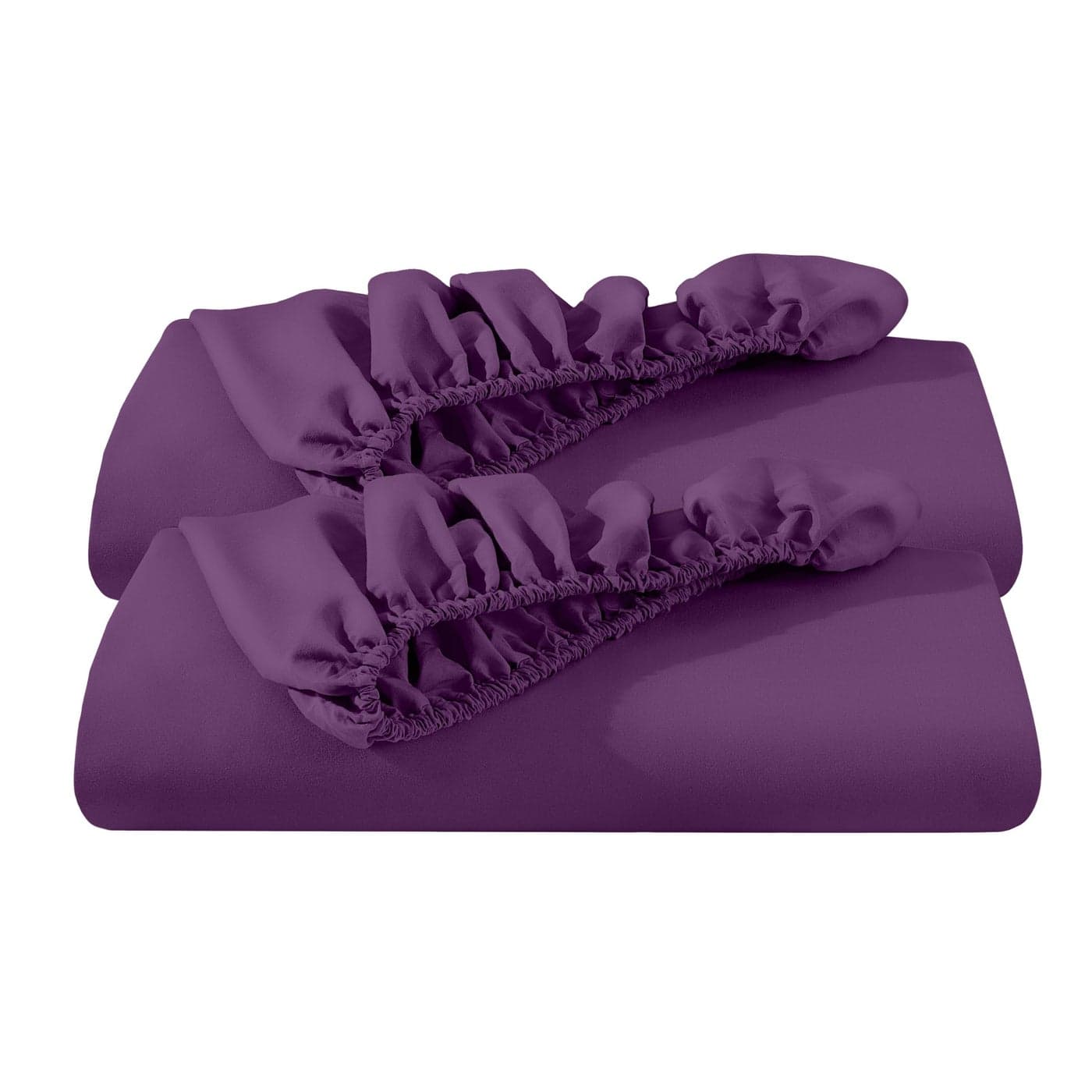 Bare Home 2Pack Fitted Bottom Sheets Twin XL Premium 1800 UltraSoft Wrinkle Resistant Microfiber Deep Pocket Twin XL Plum