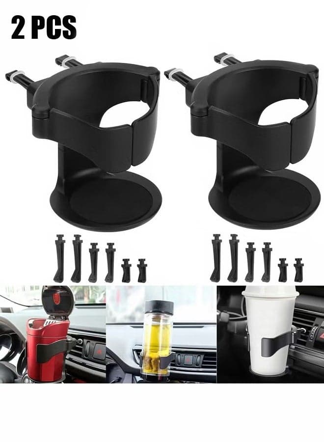 2 Pcs Car Cup Holder, Universal Vent Water Bottle Holder Bracket with Car Vent Clip, Multifunctional Drink Holder for Car Truck Van Coffee Juice Tea Cups