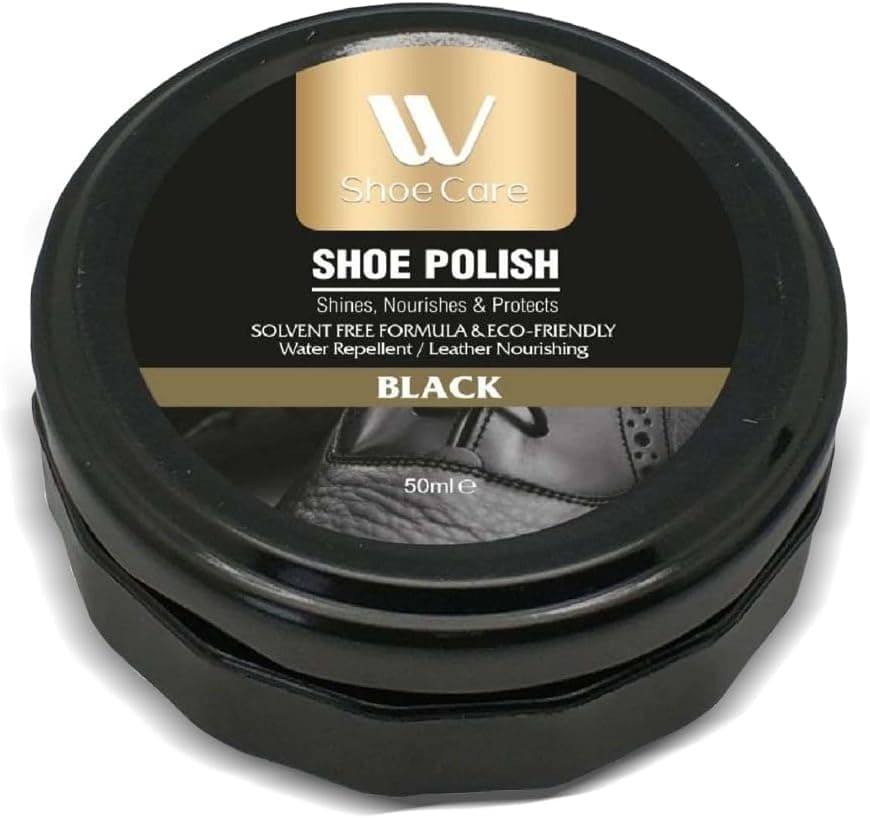 W Shoe Care Black Boot Shoe Shine Polish50ml