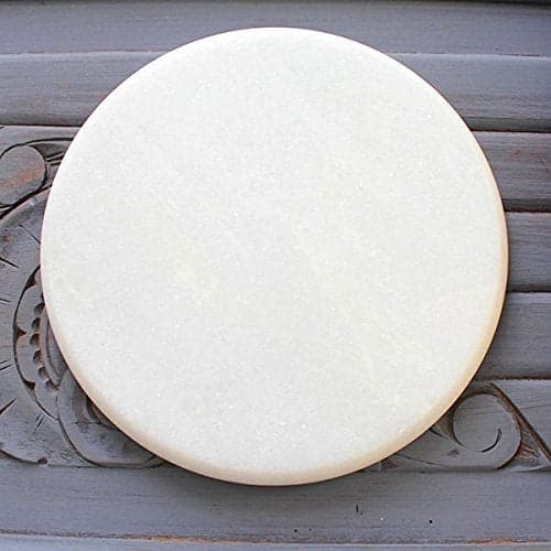Jaipur Ace Indian White Marble ChaklaRolling Pin BoardRoti MakerChapati Makerpapad chakla for Home Kitchen Full Finished Marble Roti Maker Kitchen Utensil 10 Inch