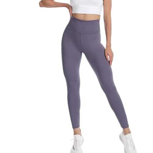Alexvyan Purple Skinny & Slim Fit Gym Wear Yoga Pants Ankle Length Leggings Workout Active wear | Stretchable Workout Tights | High Waist Sports Fitness for Girls & Women- Nylon Fiber & Spandix (M)