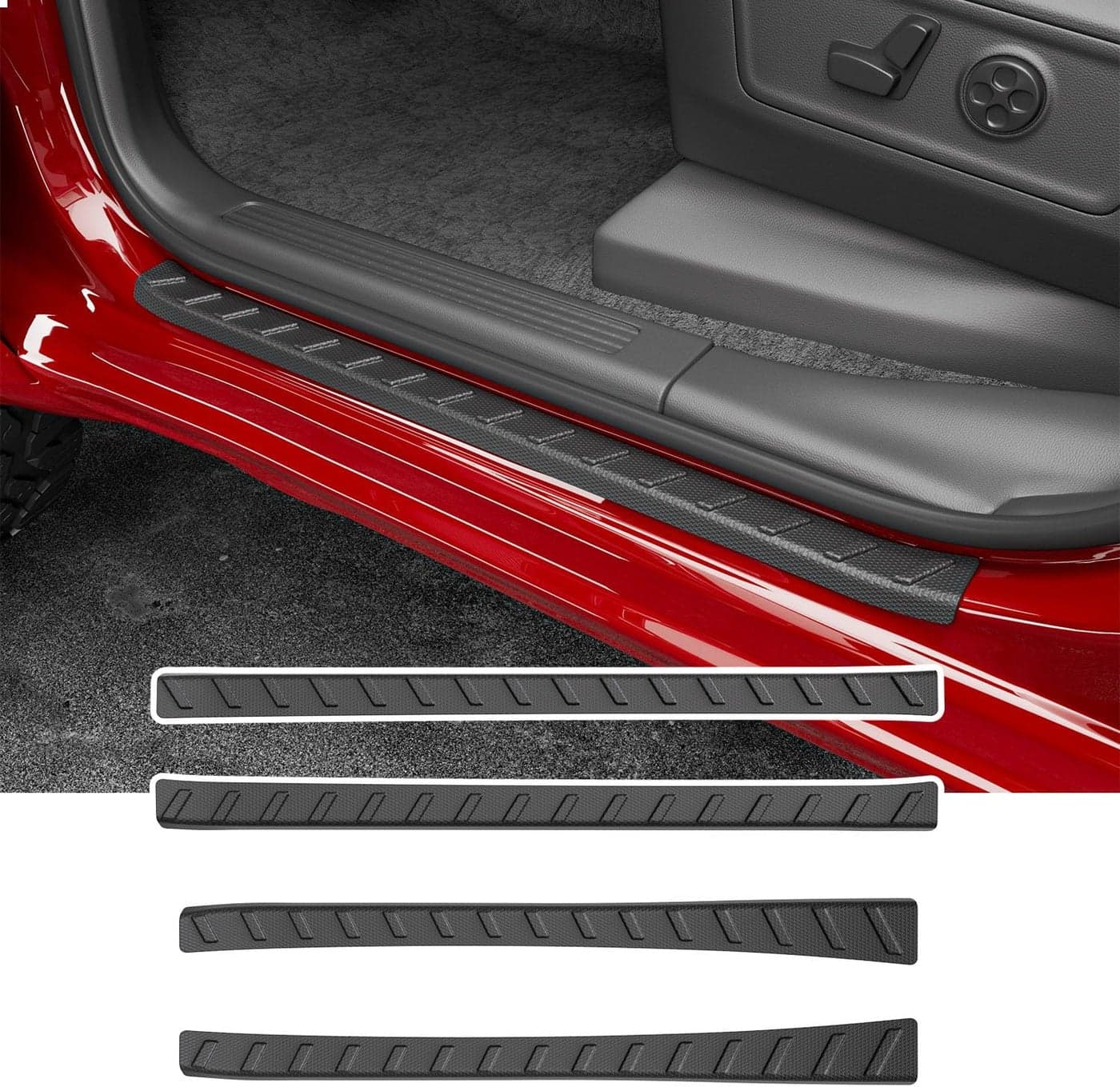 CZmenghe Exterior Door Sill Protector for 2019-2025 Dodge Ram 1500 - TPE Car Door Guard