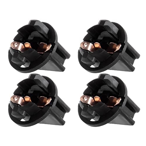 cciyu 4 Pack 168/194 T10 Twist Lock Wedge instrument Panel Dash Light Bulb Base Socket Replacement fit for T10/194/168(t3-1/4) Type For Miniature Wedge Base Bulbs