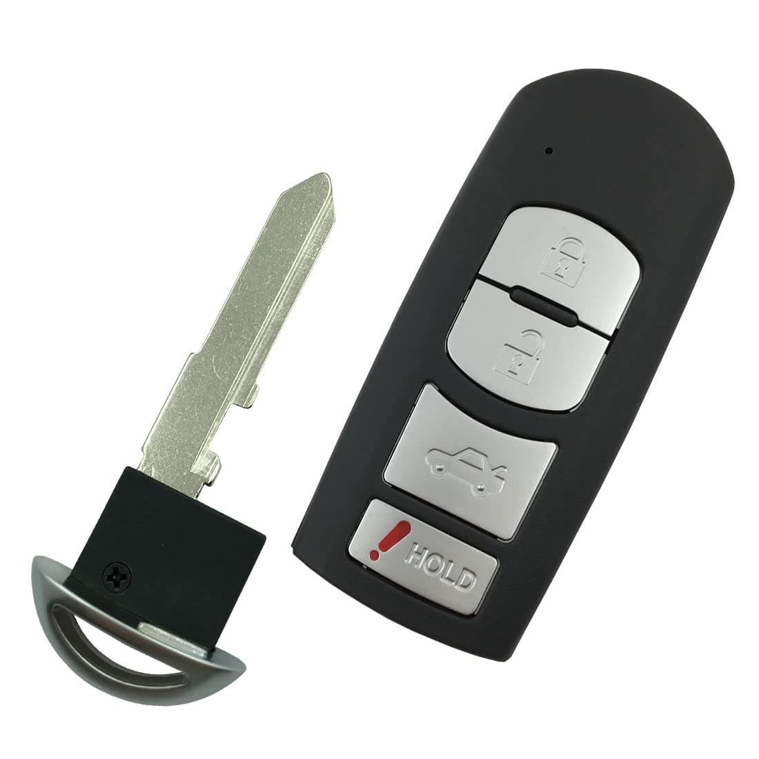 Replacement Key Fob Shell Case for Mazda 3 6 20142019 SKE13D01 Keyless Entry Remote Car Key Fob Cover Casing with Uncut Blade Blank 4 Button