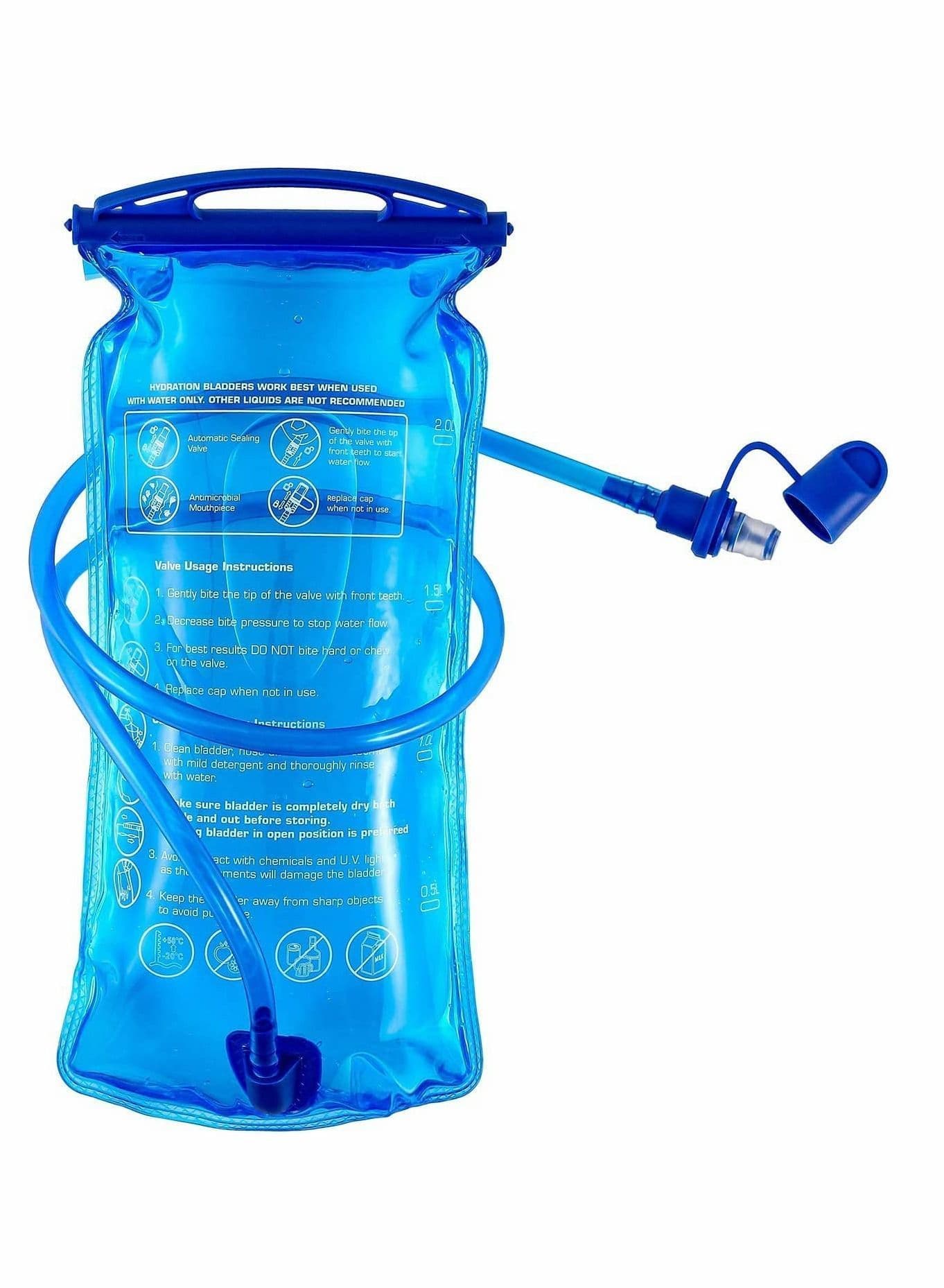 Hydration Bladder, Water Bladder BPA Free, 2 Liter Large Opening Reservoir, Leak Proof Military Storage Bag for Cycling Hiking Camping Biking Running