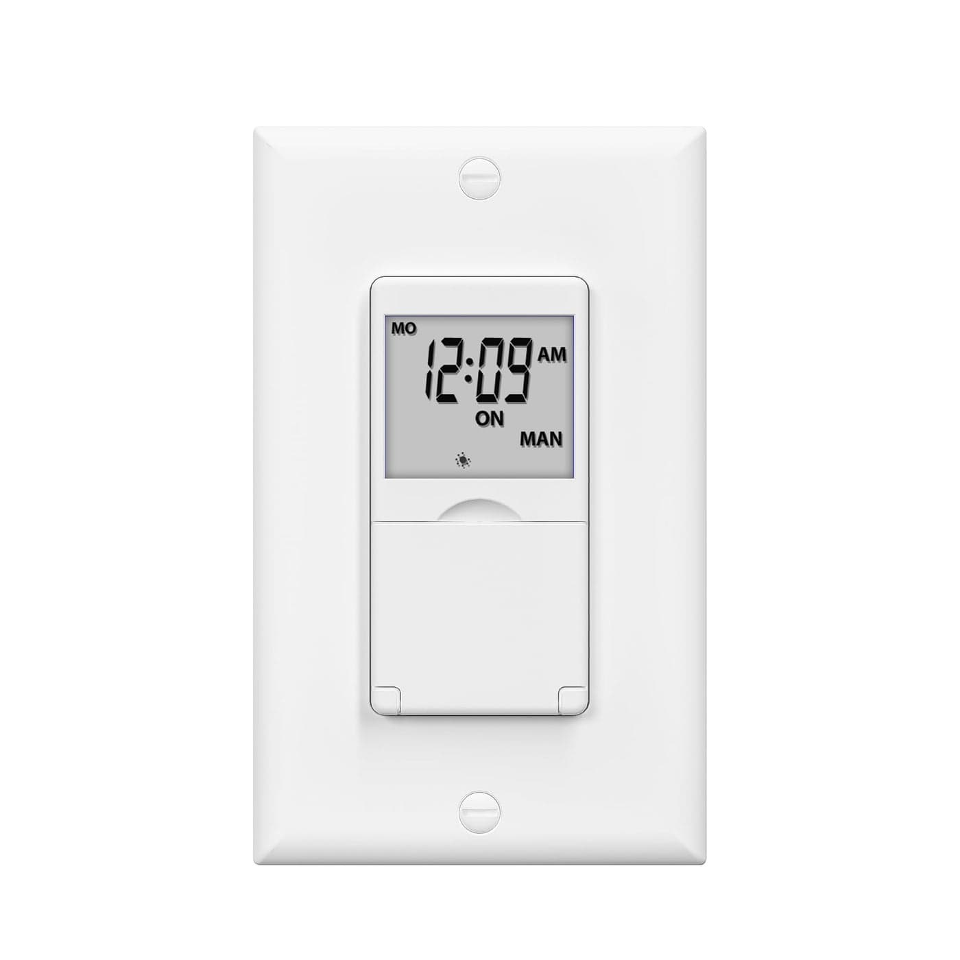 BNLINK 7 Day Programmable inWall Timer Switch for Lights Digital Light Switch Timer Indoor Single Pole and 3 Way Compatible with SPDT Both Use Neutral Wire Required No Backlight ETL Listed