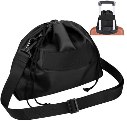 Homakover Travel Neck Pillow Bag for Memory Foam Travel PillowLuggage Travel Pillow Drawstring Bag Carrying Case with Trolley SleeveAdjustable StrapEasily Attaches to LuggageBackpacks