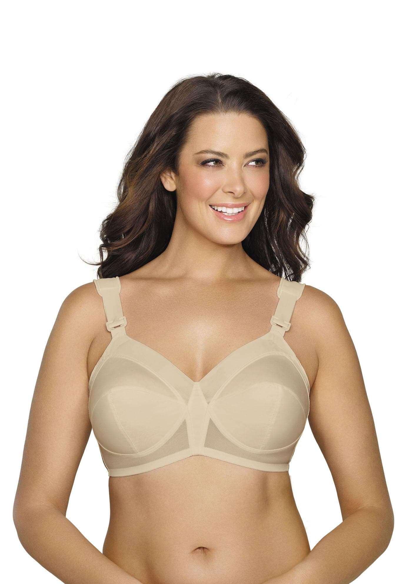 Exquisite Form Womens Fully Original Support Coverage Bra, Beige, 34DD US