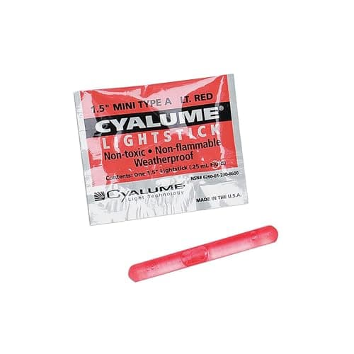 Cyalume ChemLight Mini Light Stick, Military Grade, 4 Hours Duration, 1.5 Inch, 50 Pack