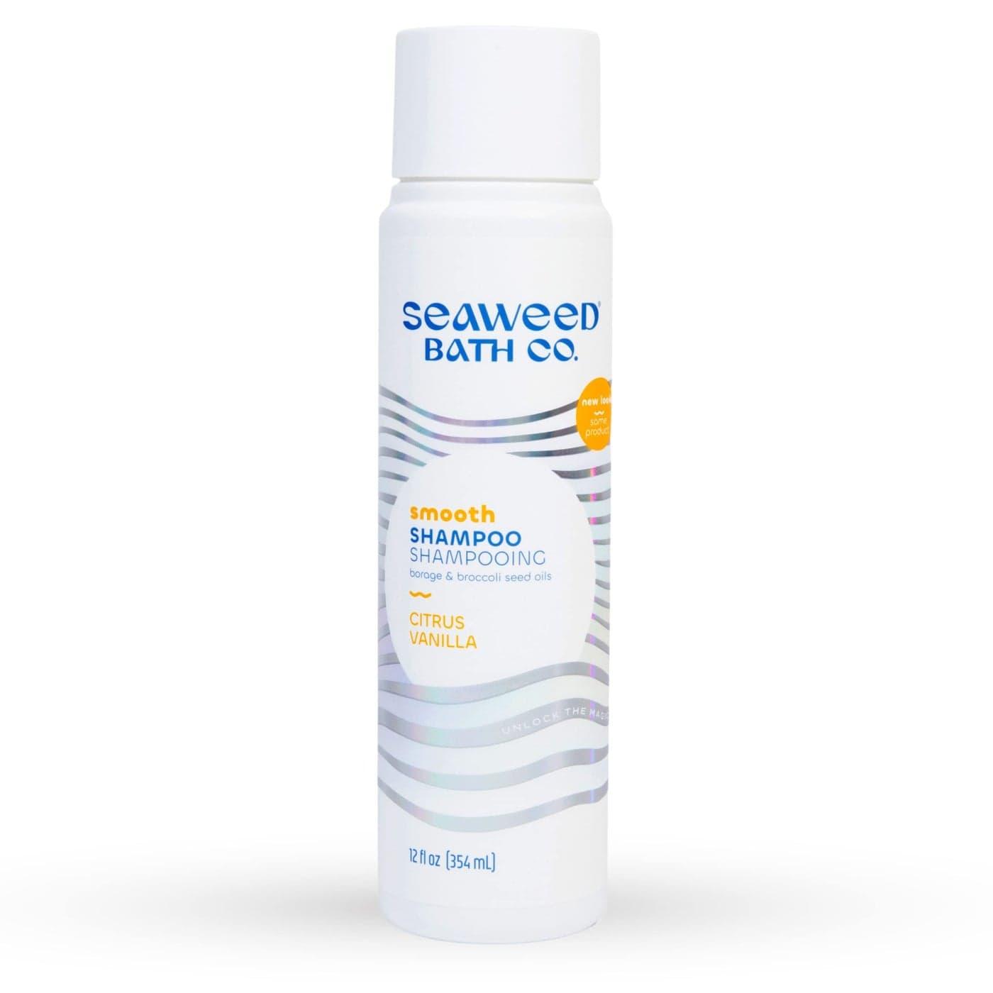 Seaweed Bath Co Smooth Shampoo Citrus Vanilla Scent 12 Ounce Sustainably Harvested Seaweed Borage and Broccoli Seed Oils For Curly and Frizzy Fine Hair