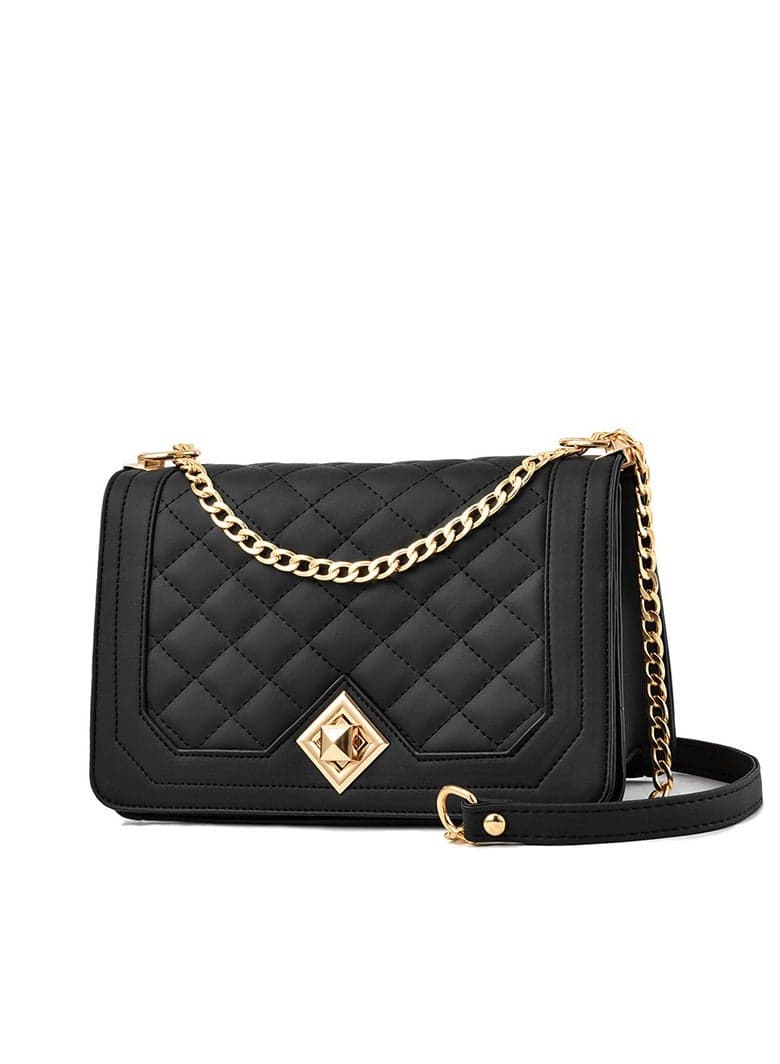 Crossbody Bags for Women, Fashion Shoulder Bag Purse, PU Leather Quilted Handbags with Gold Chain Strap, Suitable for Travel, Business, Shopping