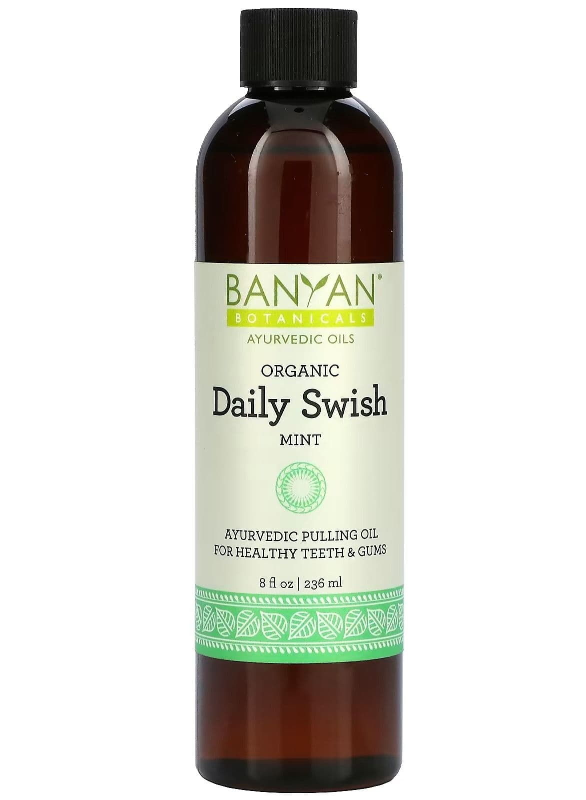 Banyan Botanicals Daily Swish Mint USDa Organic ayurvedic Oil Pulling Mouthwash Oil For Oral Health and Detoxification