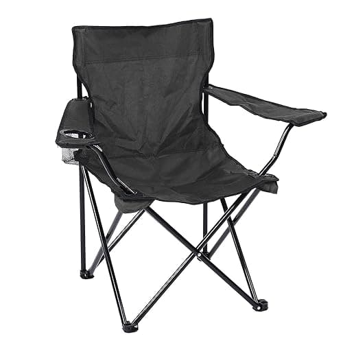 PRECHANA Nylon Camping Folding Chair Outdoor Garden,Picnic,Travelling,Lawn,Patio Outdoor Collapsible Chairs With Carrying Bag(Black)