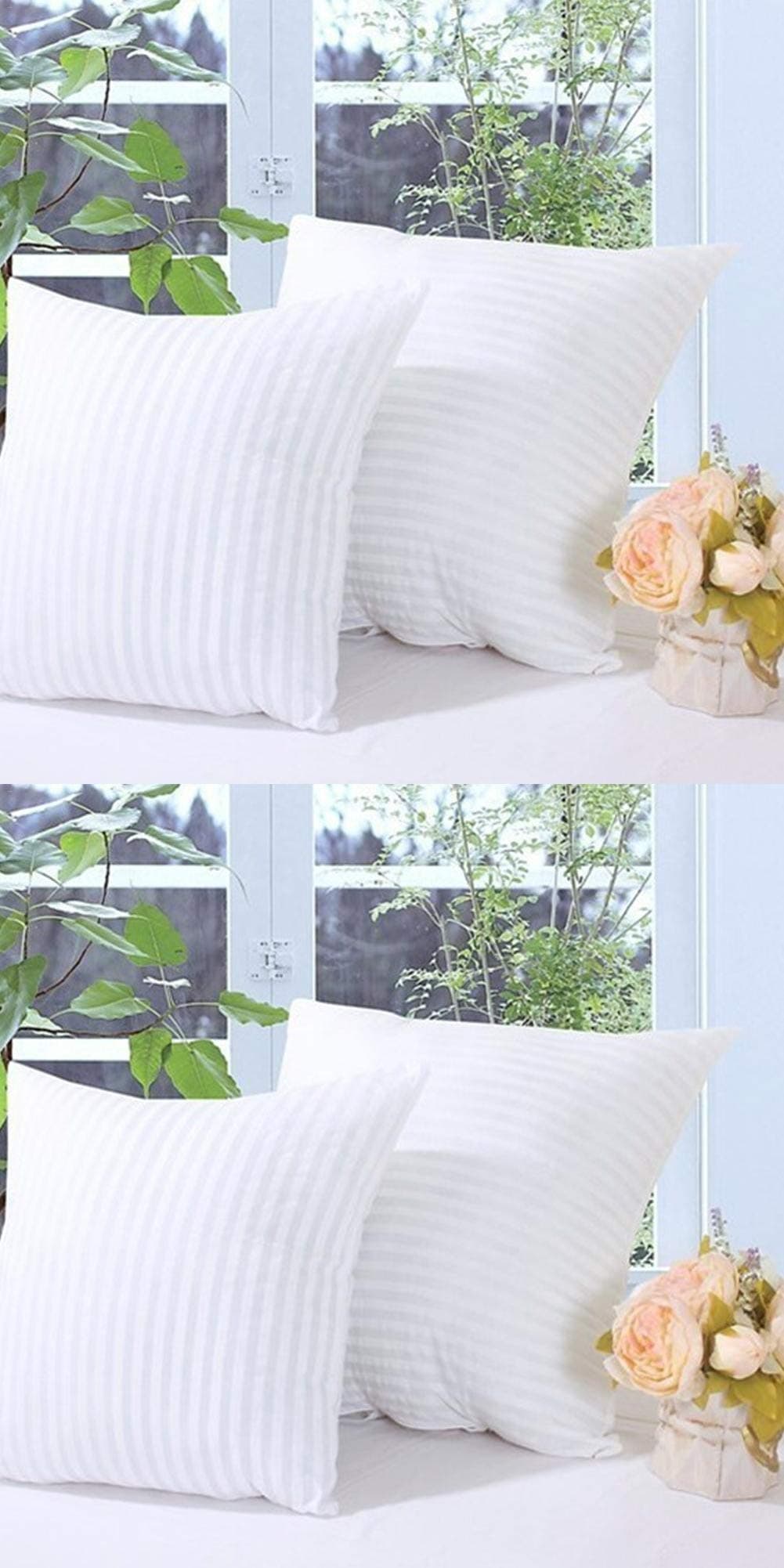 JDX Micro Fibre Silknise Cushion Filler (45X45cms, White) - Set of 4