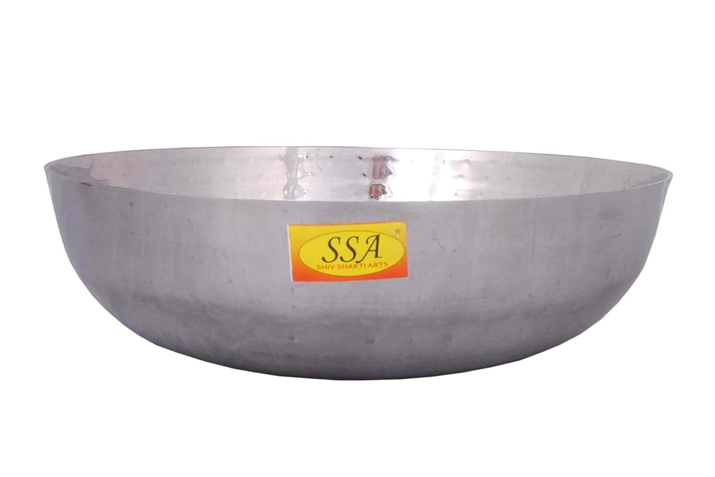 SHIV SHAKTI ARTS Multi Utility Heavy Gauge Stainless Steel Kadhai for Serving Cooking Food in Home Hotles ResturantsNo2 2500 ml Hammer Design