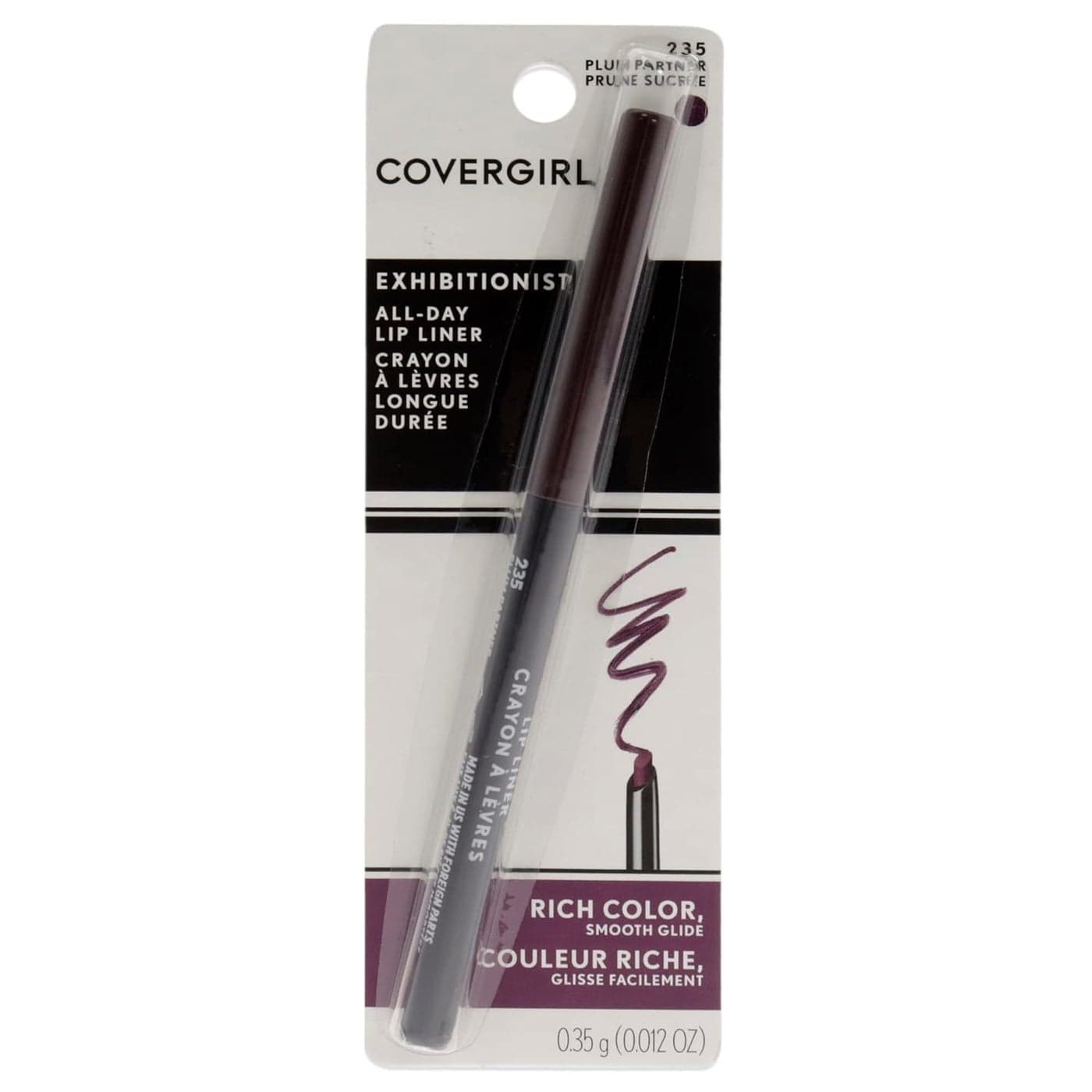 COVERGIRL Exhibitionist Lip Liner Plum Partner 235 0012 Ounce
