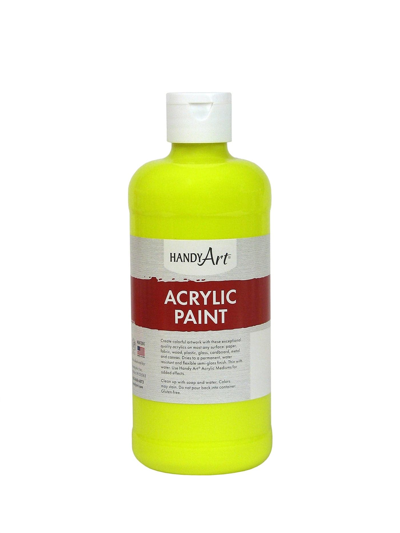 Handy Art Student Acrylic Paint 16 ounce Fluorescent Yellow