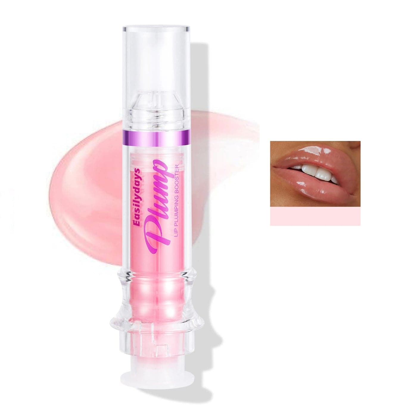 Easilydays Lifter Gloss Spicy Lip Plumping Booster Lip Gloss Glossy Lipstick Hydrating Volumizes HighShine Fuller Lip Plumper Lip Mirror Lip Glaze PlumpPout Lip Plumper for Women Girls 01