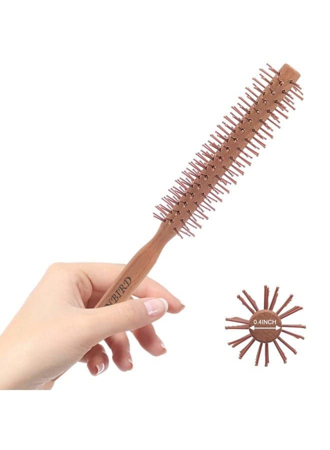 Diam1.1Inch Small Mini Round Hair Brush Nylon Bristles, Men and Women Short Hair Blow Drying Styling Roll Hairbrush