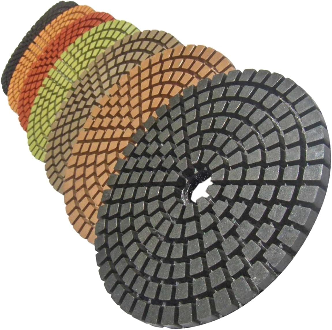 STADEA Premium Grade Wet 6 Diamond Polishing Pads 8 Pcs Set For GRANITE MARBLE STONE Polish