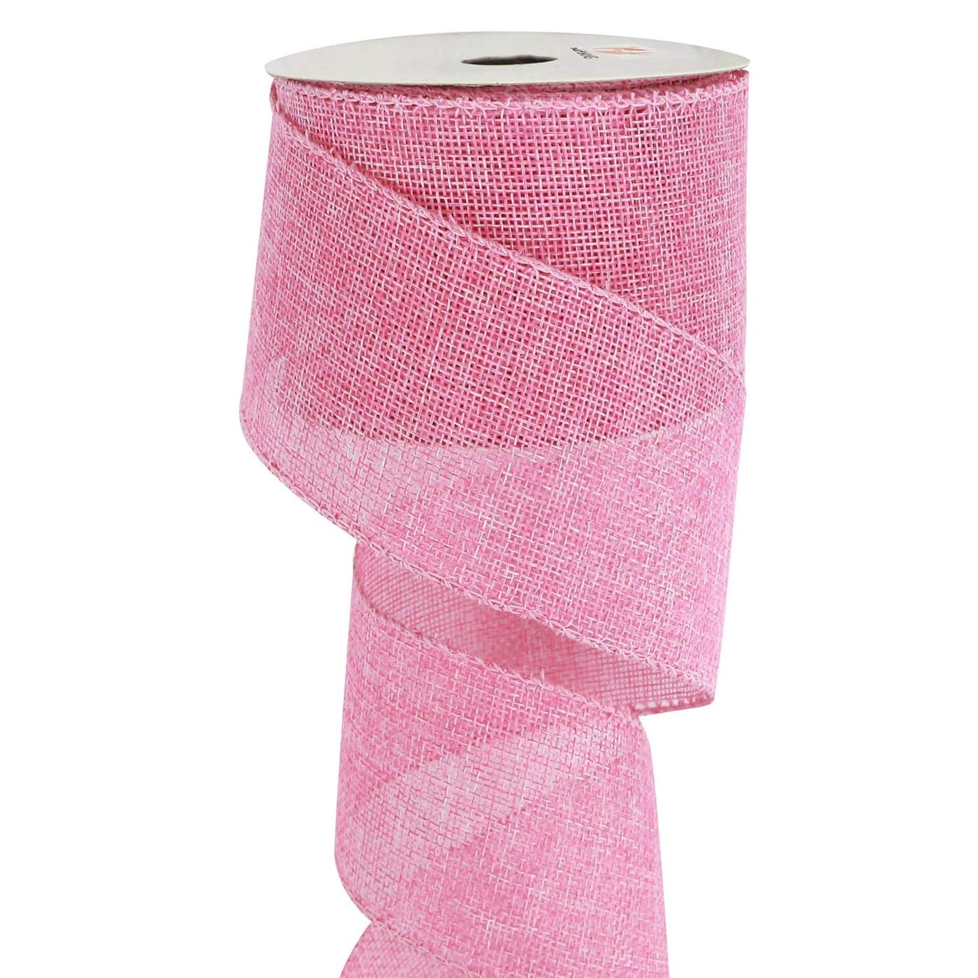 HUIHUANG Pink Burlap Wired Ribbon Solid Wired Edge Ribbon 25 inch Jute Ribbon for Wreaths Big Bows Crafts Decorations 10 Yards30 feet