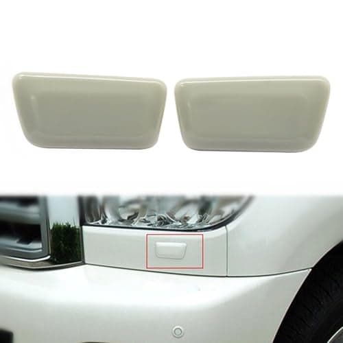 GXARTS 2Pcs Left and Right Grey Headlight Washer Spray Nozzle Cap Cover 85044-0C010 85045-0C010 Compatible with Toyota Sequoia 2008 2009 2010 2011 2012 2013 2014 2015 2016 2017 2018 2019 2020