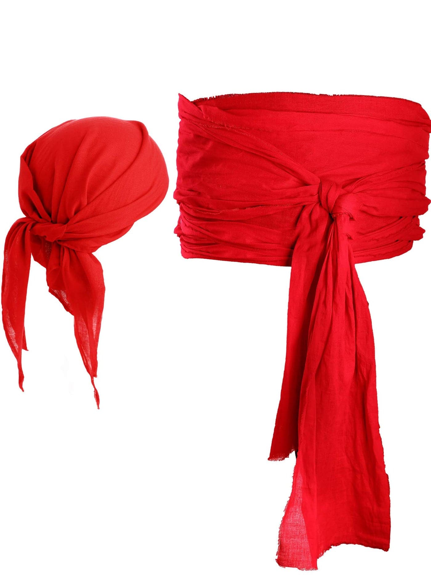 SATINIOR Halloween Pirate Costume Accessories Medieval Costume Bandana Headscarf,Sash Belt for Women and Men