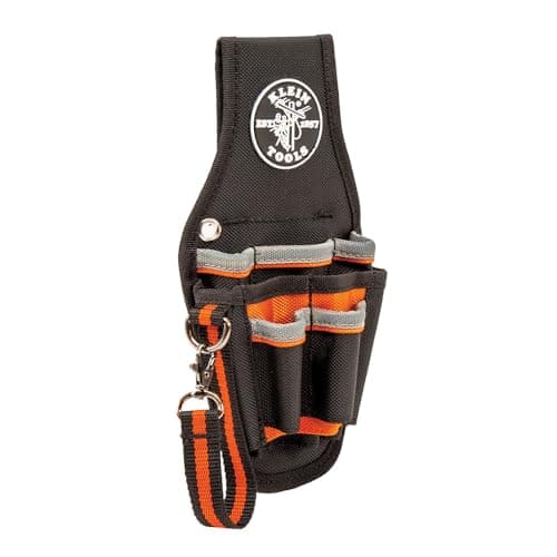 Klein Tools 5240 Tool Pouch Tradesman Pro Maintenance Tool Pouch with 9 Pockets Tape Thong 2Inch Tunnel Loop Great Electrician Holster