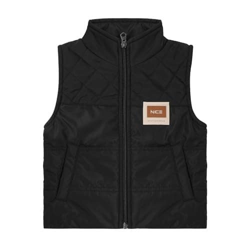 CLAP Unisex Kids Sleeveless Winter Jacket with Zip Closure (IN, Age, 3 Years, 4 Years, Regular, Black)