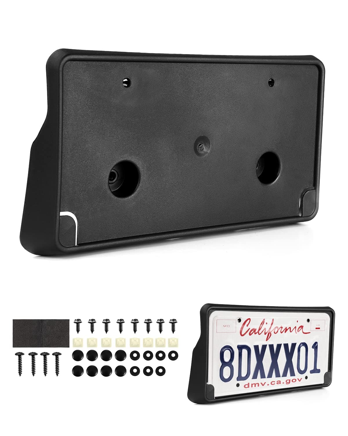 Forccord Custom Fit for License Plate Bracket Dodge RAM 1500 Pickup 2013 2014 2015 2016 2017 2018 RAM 1500 Classic 2019 2020 Replacement 68141642AA Front License Plate Frame Black Accessories