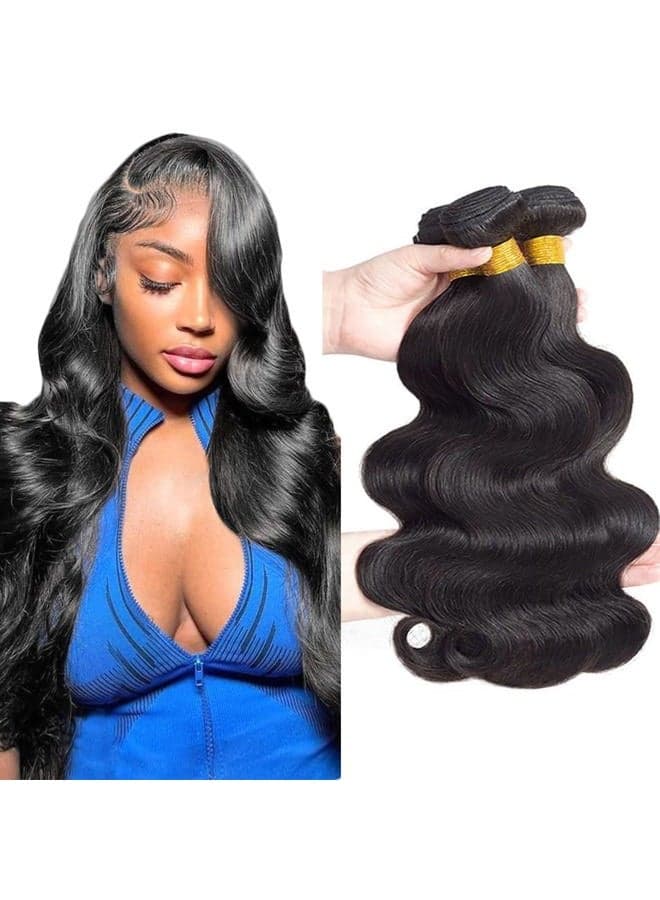 12A Brazilian Virgin Hair Body Wave 3 Bundles 16" 18" 20" 300g Virgin Brazilian Remy Body Wave Human Hair Bundles 100% Unprocessed Brazilian Virgin Remy Human Hair Bundles Natural Color