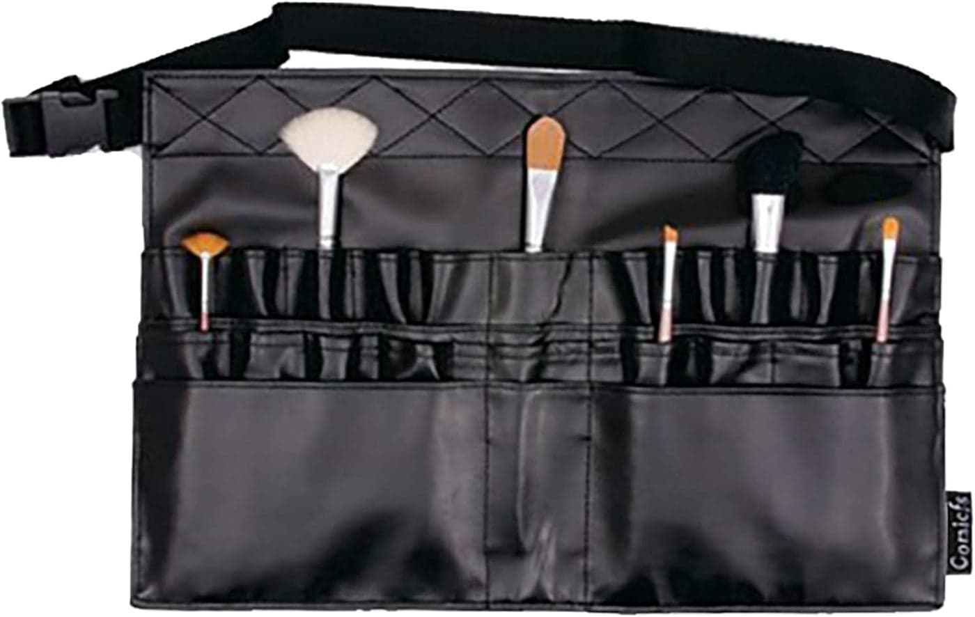 COMICFS Makeup Brush Bag A1 Professional Cosmetic Holder 28 Pockets Organizer Apron with Artist Belt Strap/Belt Light Weight