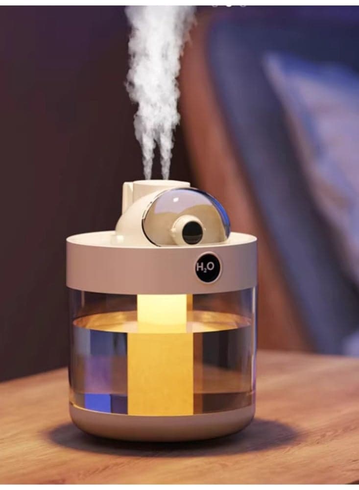 Double Spray Humidifier USB Large Capacity Household Bedroom Office Small Night Light Air Humidifier