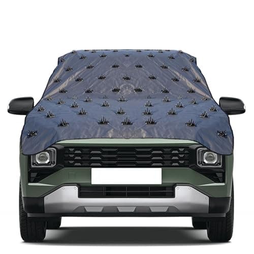 Famexon Waterproof Spike Car Cover for Mahindra XUV 700 Completely Protect Car from Dogs & Monkeys Also Compatible with All Hatchback,Sedan and SUV Cars (16.5 Feet) Full Roof Universal Size