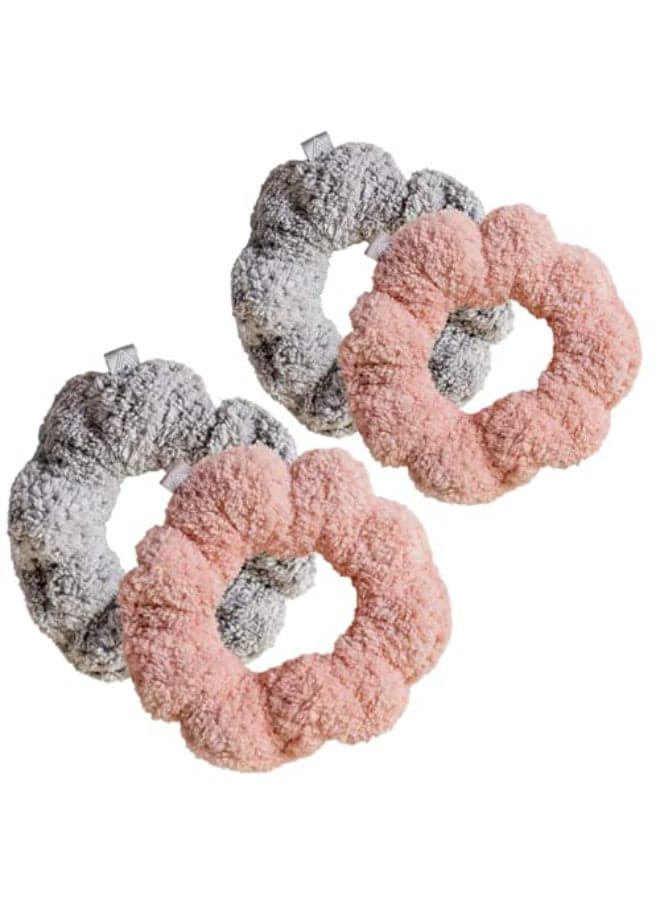 VOLO Hair Drying Scrunchie Ultra Soft AntiFrizz Absorbent Microfiber Breakage Free 4 Pack