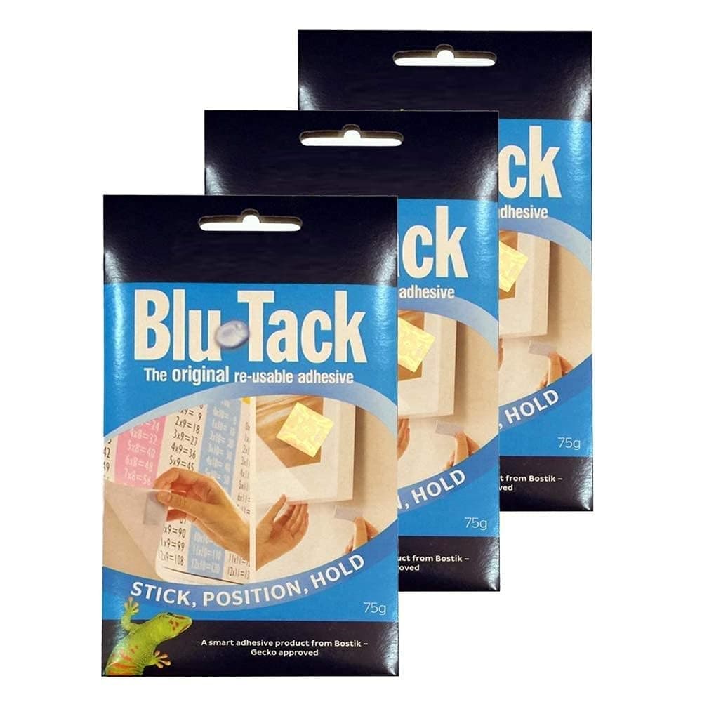 Lucky Blu Tack, Multipurpose Reusable Adhesive, Clean, Safe & Easy to Use, Non-Toxic, Handy (Size-75grams) Pack of 3