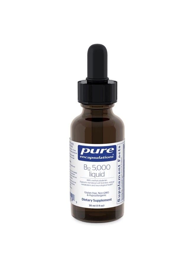 B12 5,000 Liquid - Vitamin B12 Methylcobalamin Supplement to Support Energy, Nerve Health, Cognitive Function & Blood Cells* - Liquid B12 Drops - 1 Fl Oz