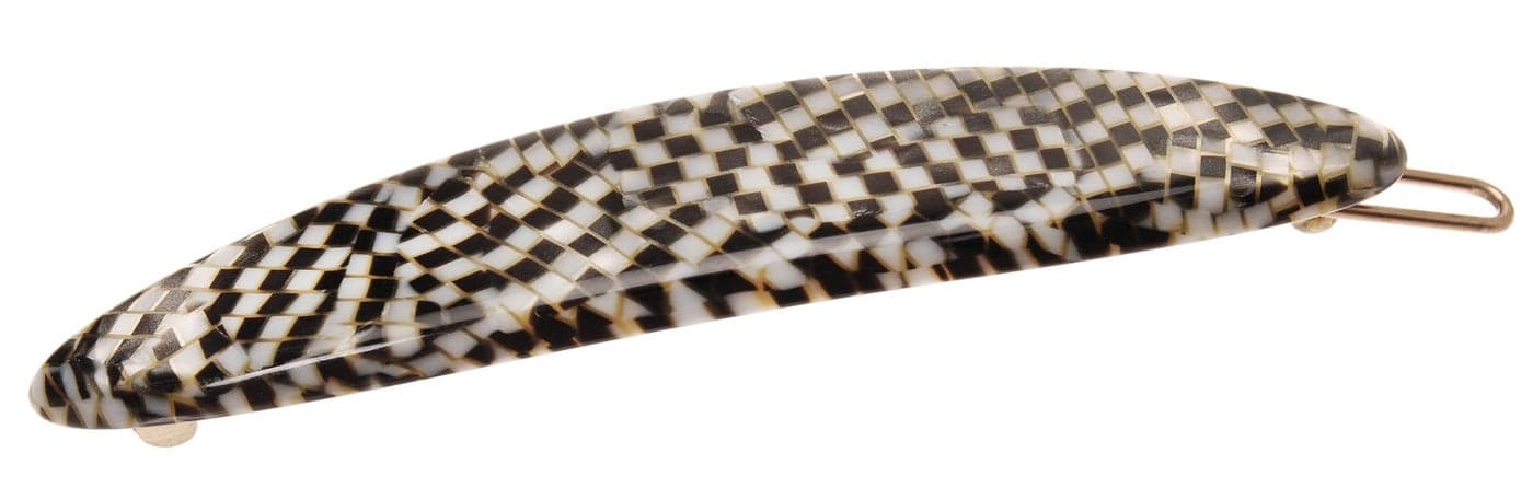 France Luxe Oblong Tige Boule Barrette - Opera Silver