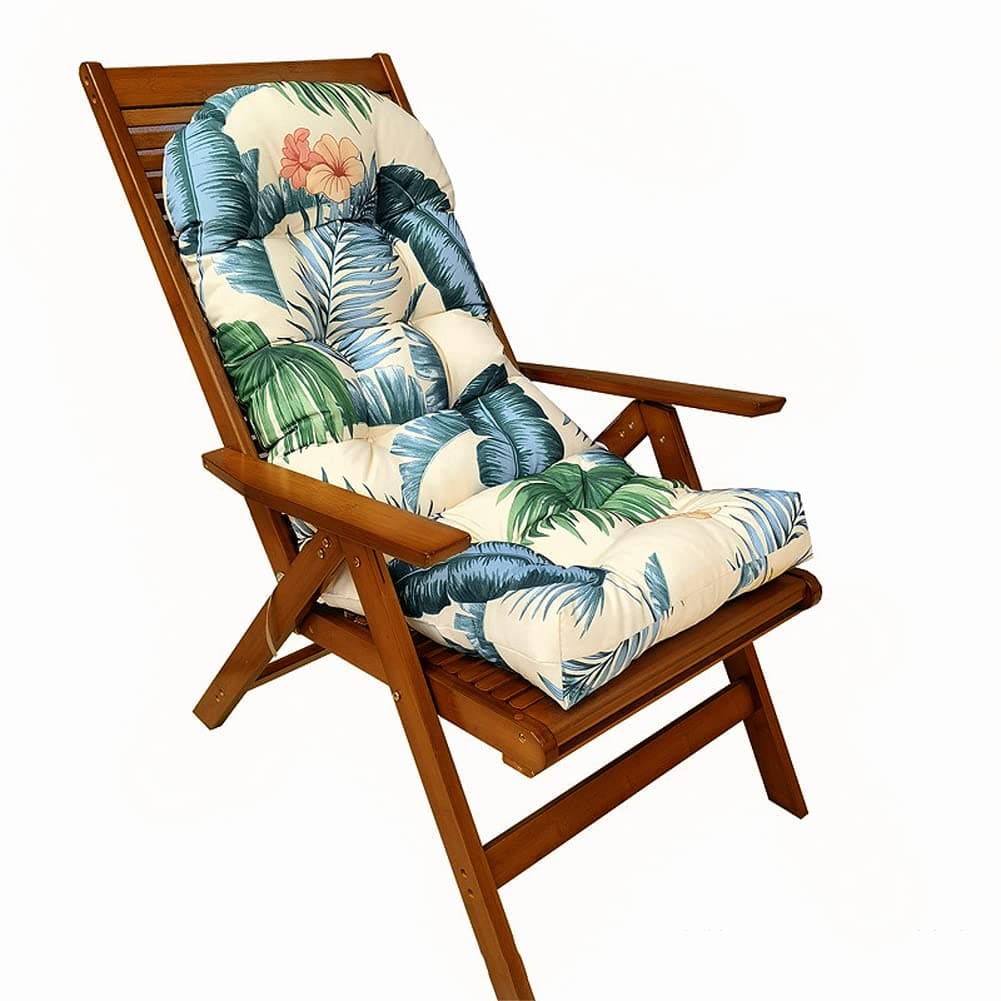 Srutirbo Rocking Chair Cushion High Back Patio Cushions 44x19 inch Waterproof IndoorOutdoor Furniture Chair Cushions Pads with Straps Seasonal All Weather Replacement Leaf