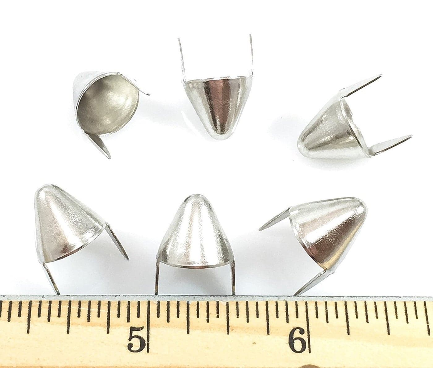 Nailheads Spots Studs 2 Prong Round ConeShaped 12 Steel with Nickel Finish 100 Pcs