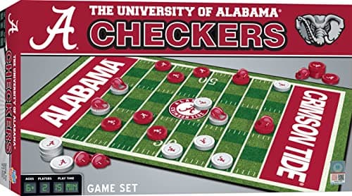 MasterPieces Family Game NCAA Alabama Crimson Tide Checkers Officially Licensed Board Game for Kids Adults 13 x 21