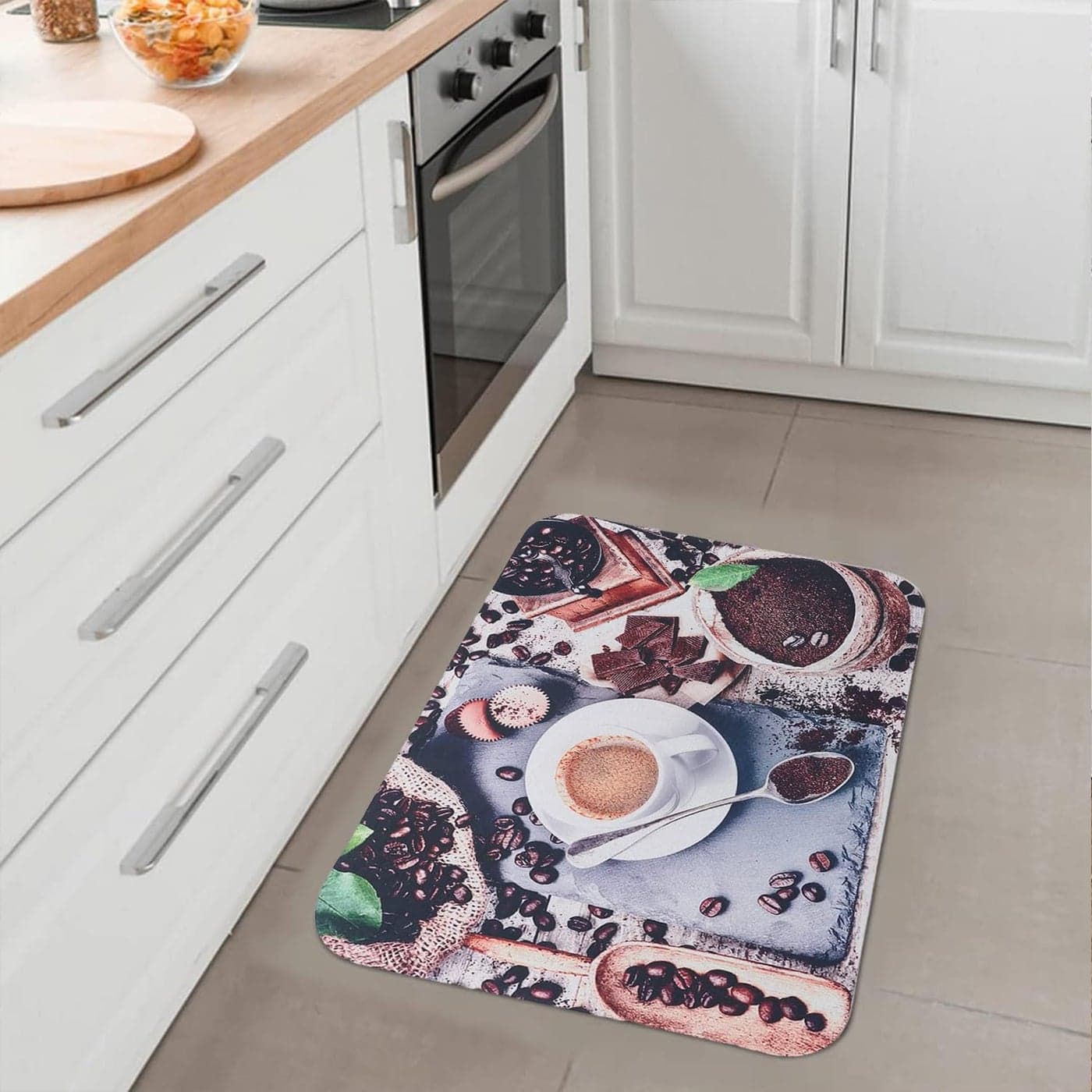 Kuber Industries PVC Kitchen Floor MatAntiSkid BackingMats for Kitchen Floor Easily WashableIdol for Home Kitchen Entrance CF220810 Multi