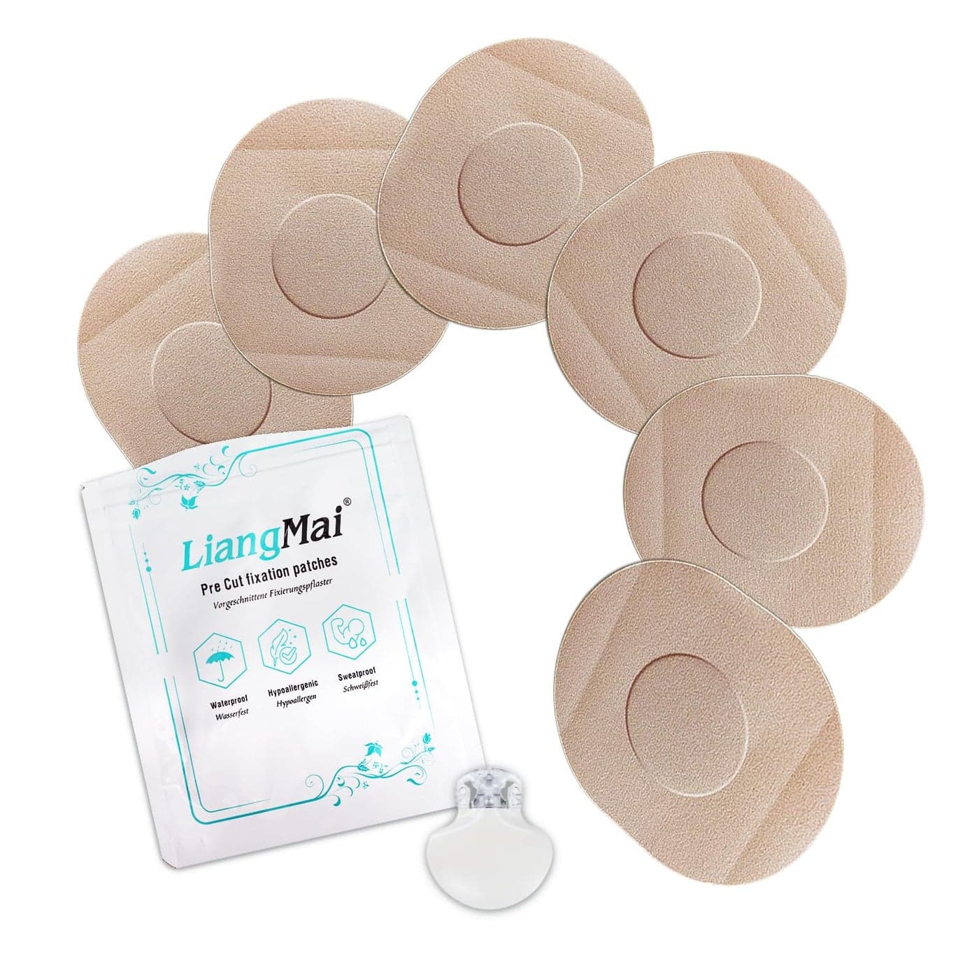 20 Pcs for Medtronic Sensor PatchesWaterproof Guardian 4 Sensor Cover PatchEasy to Use PreCut CGM Sensor Patches Protect Your Sensors Continuously for 7 Days Long StayNo Hole Glue in The Center