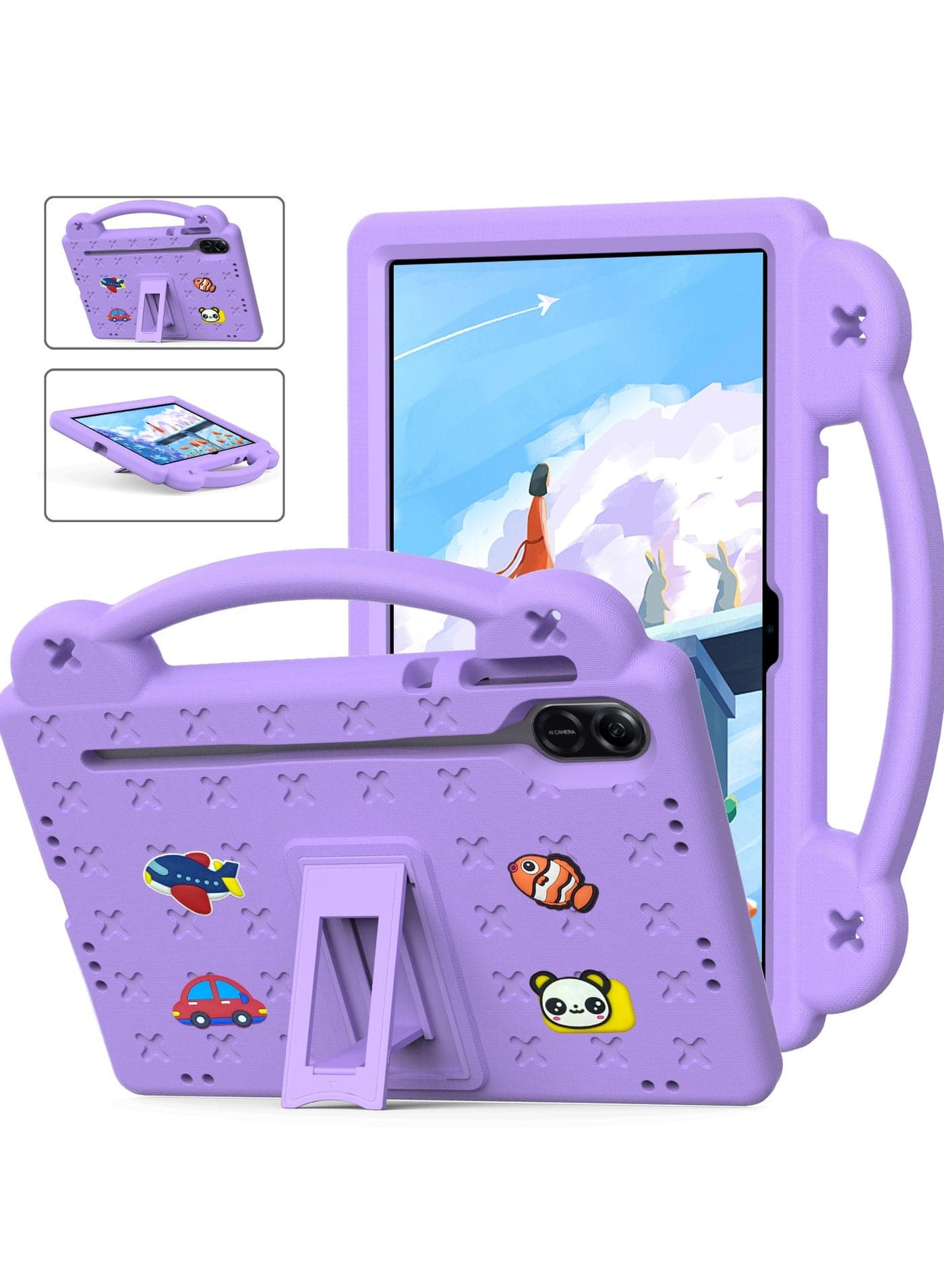Kids Case Compatible with Honor Pad X8 Pro / X9 11.5 inch , Heavy Duty EVA Foam Shockproof Cover Kids Proof Tablet Case with Stand